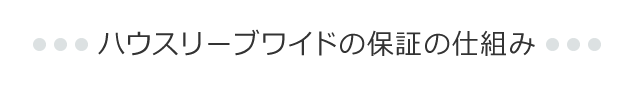 ハウスリーブワイドの保証の仕組み